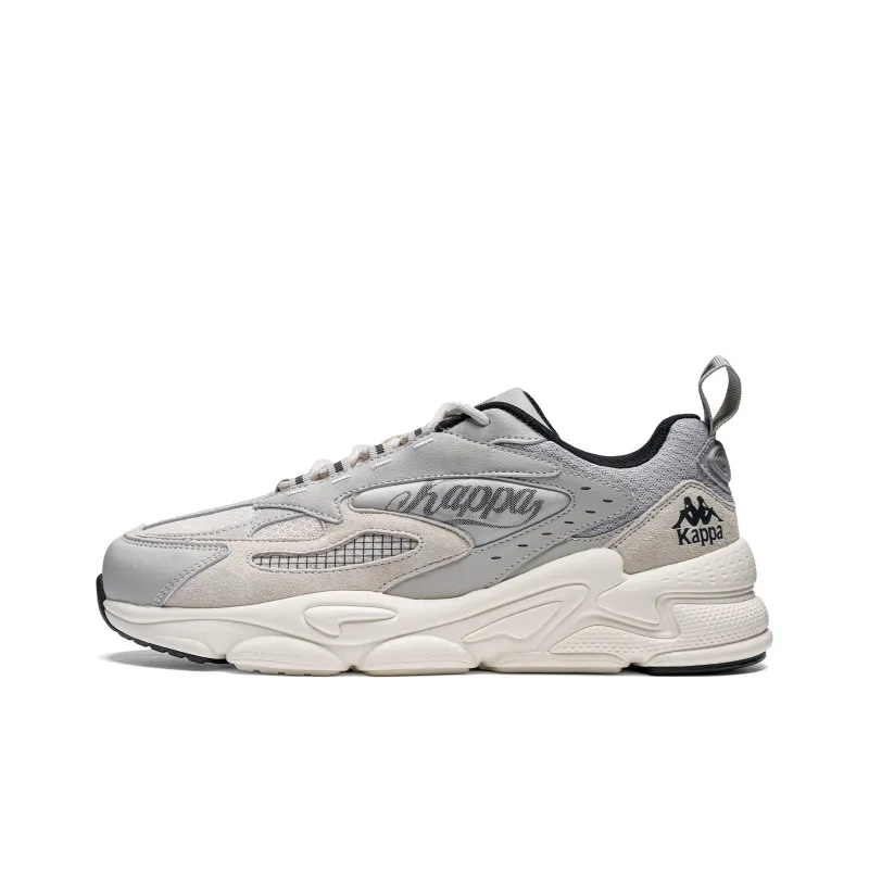 Kappa Anti Slip Wear Resistant Low Top Chunky Sneakers Unisex Cool Gray-0