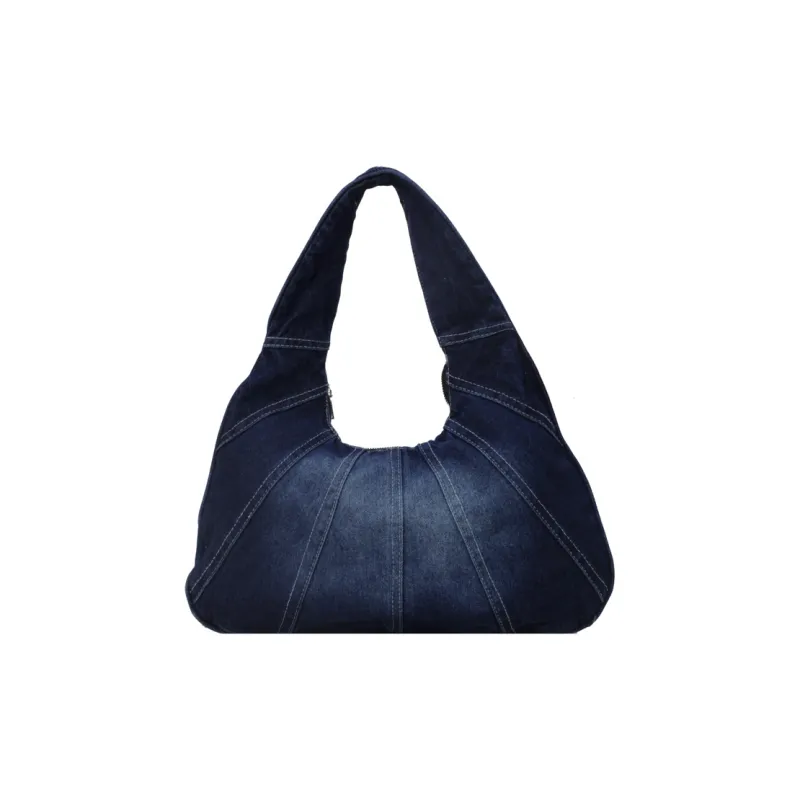 Alcohol Dragon Denim Shoulder Bag Women's Black/Light Blue/Dark Blue/Denim Blue-16