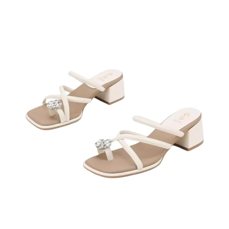 JOSINY Slide Slippers Women's Black/Ecru-5