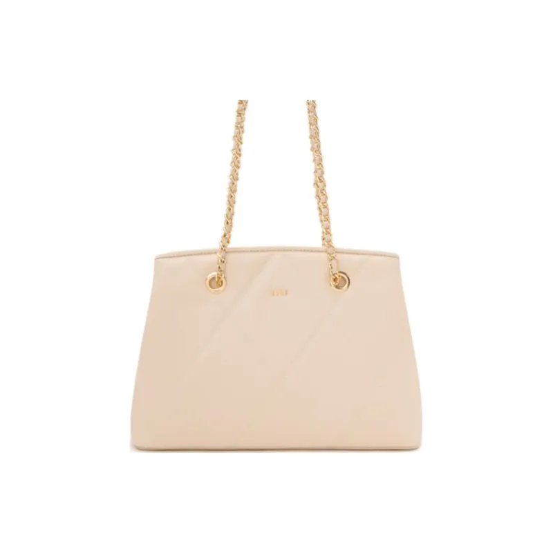 ELLE Cow Leather Tote Bag Shopping Bag Shoulder Bags Women's White/Black-0
