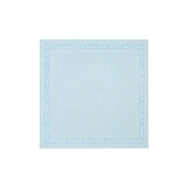 LOUIS VUITTON Silk Shawls Women's Blue-0