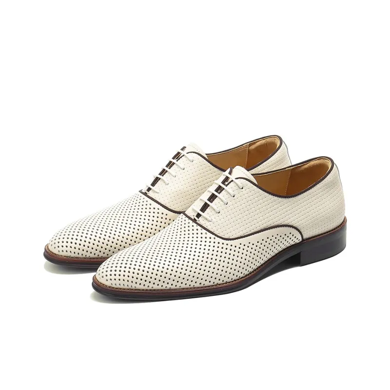 ASTON M.JAZZ Dress Shoes Men Low Top Ecru/Black/Brown-2