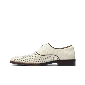 ASTON M.JAZZ Dress Shoes Men Low Top Ecru/Black/Brown