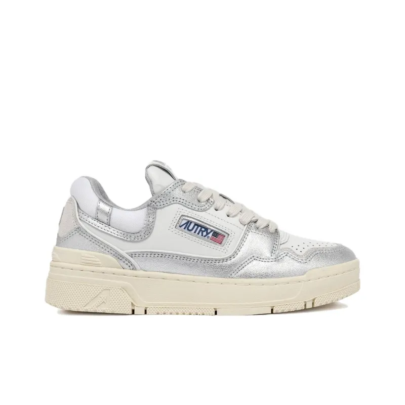 AUTRY Anti Slip Wear Resistant Low Top Skateboard Shoes Women's Silver-1