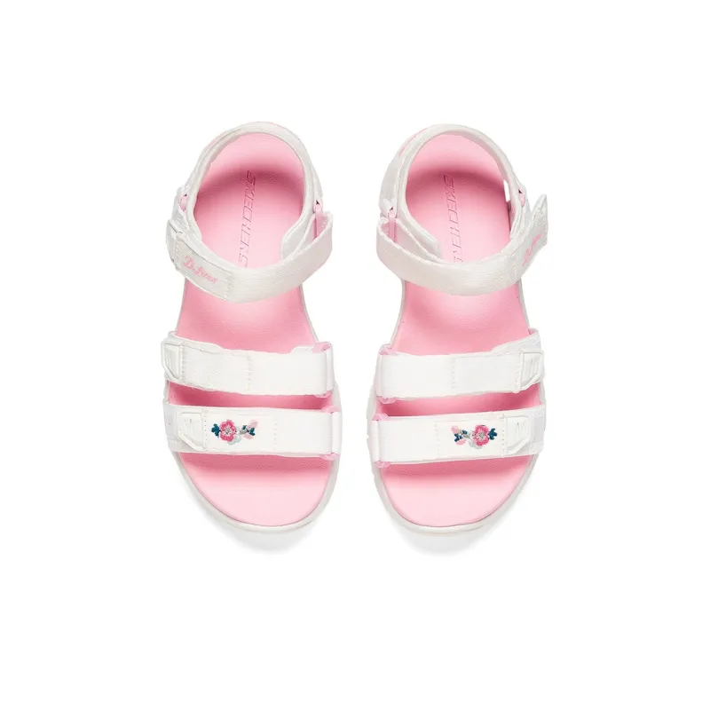 Skechers D'LITES Series Children's Sandals White Pink Teenagers-3