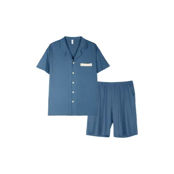 Xuan Liang Pajama Set Men's Dark Blue