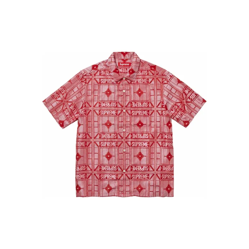 Supreme Tray Jacquard S/S Shirt Black XL - POIZON