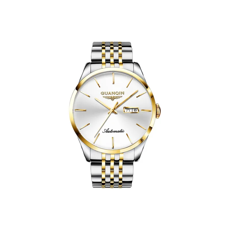 GUANQIN GJ16179.JGD Automatic Mechanical Movement Stainless Steel Watchband Watch Men's Watches White Dial-0