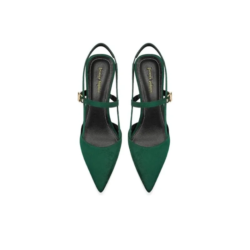 JESSICA SOPHIA Strap Sandals 5cm Women's Green-4
