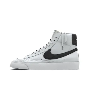 Nike Blazer Anti-Slip Wear-Resistant High-Top Skateboard Shoes Unisex White Black