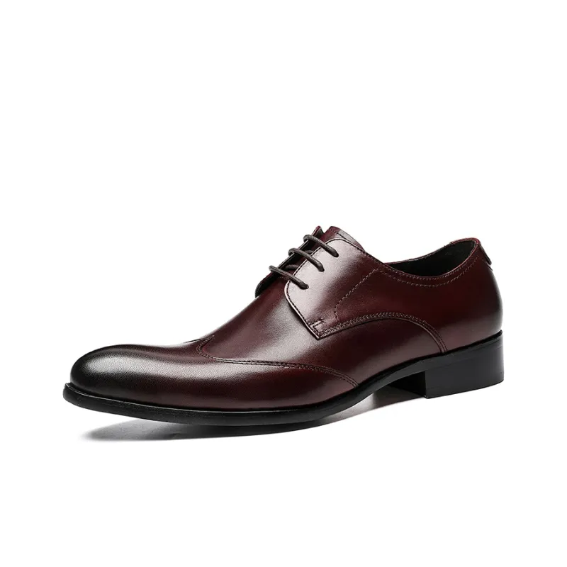 ASTON M.JAZZ Dress Shoes Men Low Top Black/Burgundy-8