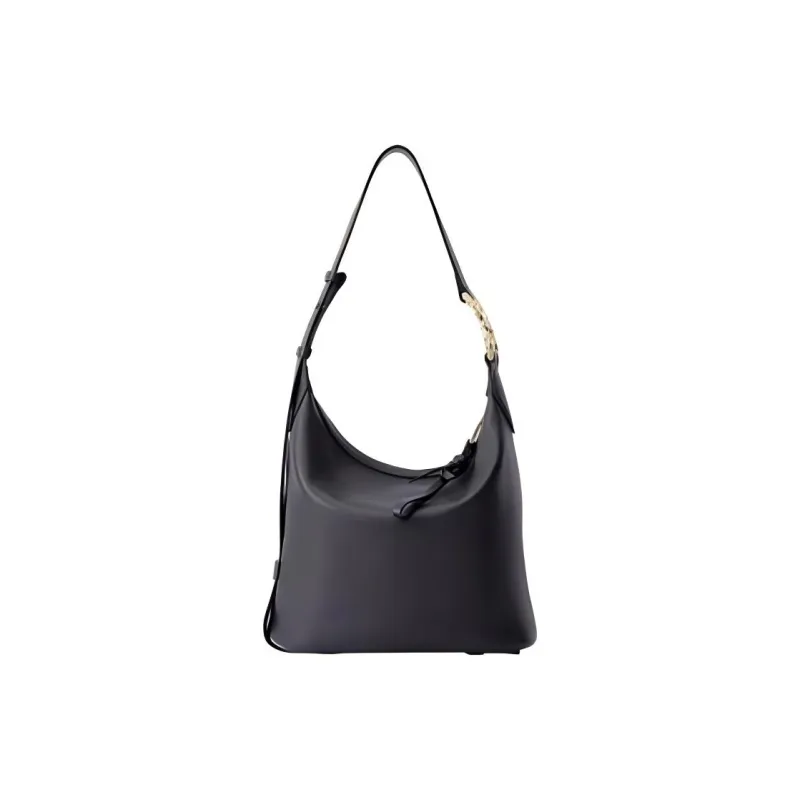 FION Cow Leather Bucket Bags Crossbody Bag Shoulder Bag Large Size Women's Black/Brown/Cream Apricot-0