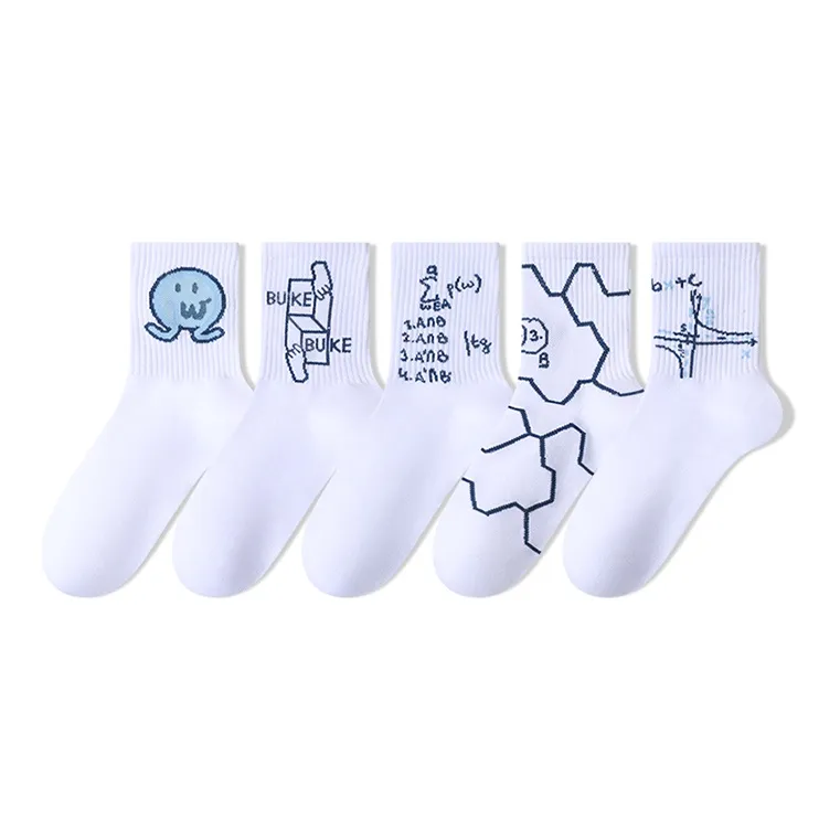 Moremoli Mid Calf Socks Unisex 5 Pack-6