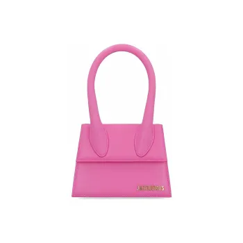 Jacquemus Cow Leather Shoulder Bag Crossbody Bag Handbag Women's Dark Pink