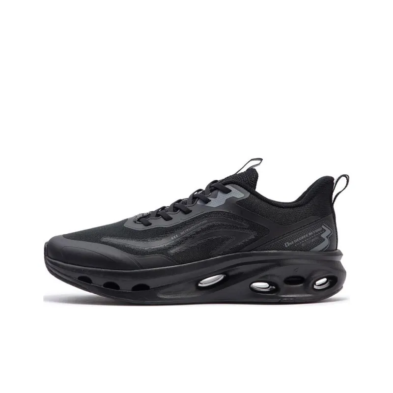 361° Cushioning Breathable Low Top Running Shoes Men's Black Gray-0
