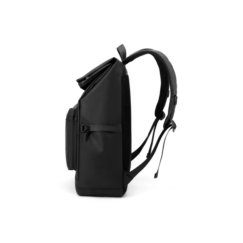 Venerable Brahma Nylon Fabric Computer Backpack Travel Bag Backpack Regular Men's Black/Gray/Light Gray-2