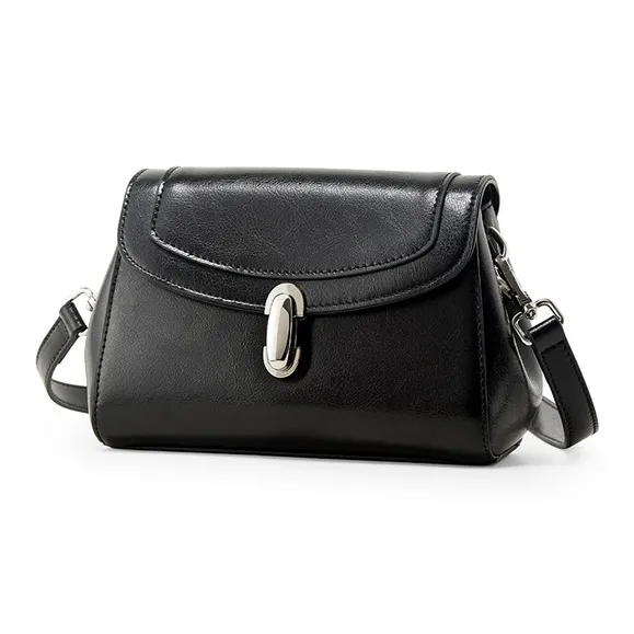 Teenmix Cow Leather With Synthetic Leather Underarm Shoulder Bag, Crossbody Bag Trumpets Women's Black/White/Khaki-2
