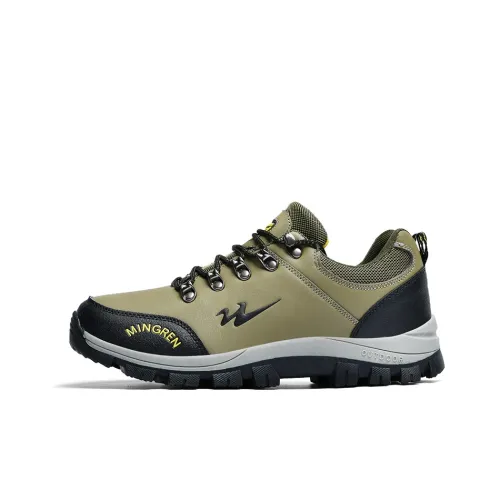 DOUBLE STAR 88 Running Shoes Unisex Low-Top Military Green/Black/Yellow