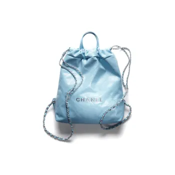 CHANEL Calfskin Backpack Small Size Women's Light Blue