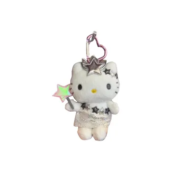Sanrio Hello Kitty 50th Anniversary Limited 1999 Silver Fairy Dolls Plush Pendant Small Size Tall