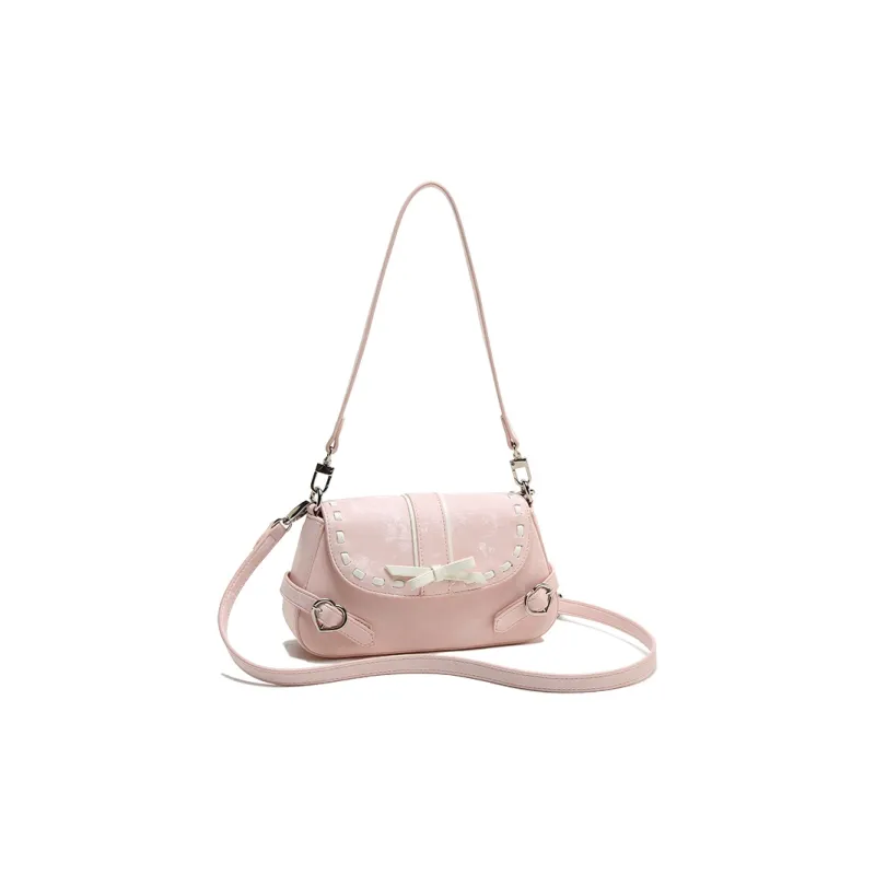Carit&Koty Polyurethane Synthetic Leather Shoulder Bag Women's Pink-2