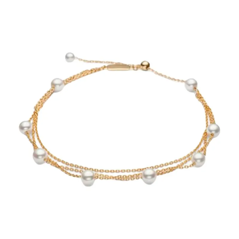 TASAKI Freshwater Pearl 18K Gold Bracelets Unisex Gold-1