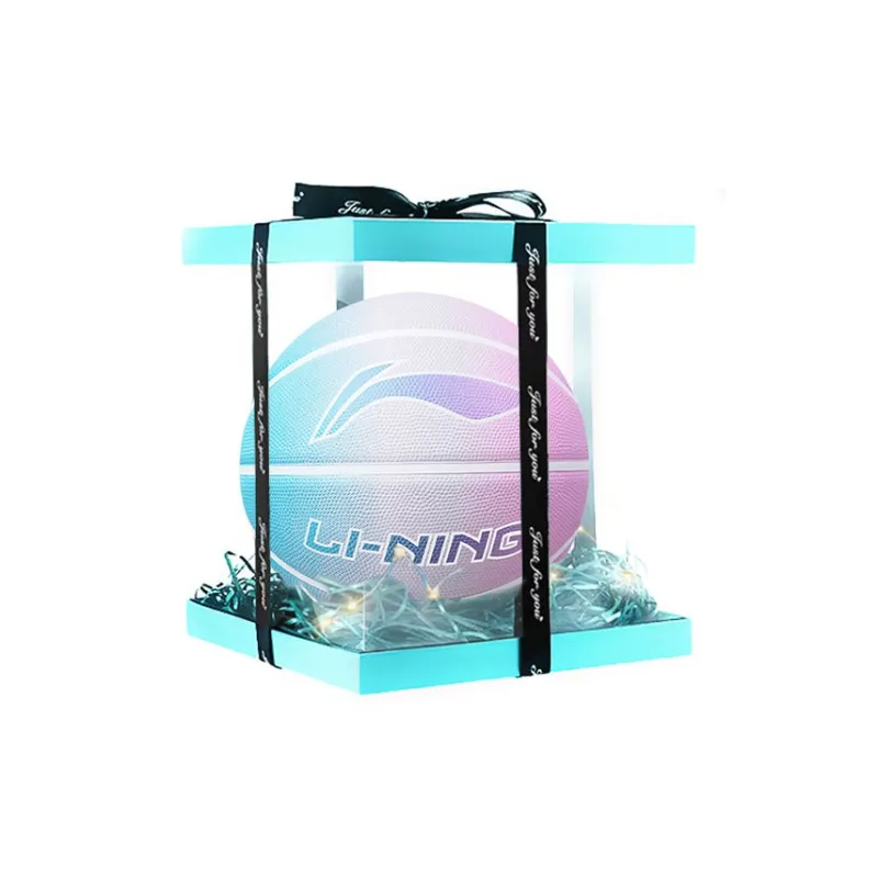 LiNing Rubber Basketball Blue Pink Size 5 Size 7 Training Unisex-8