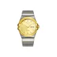Gold Case Gold Dial Silver Steel Band