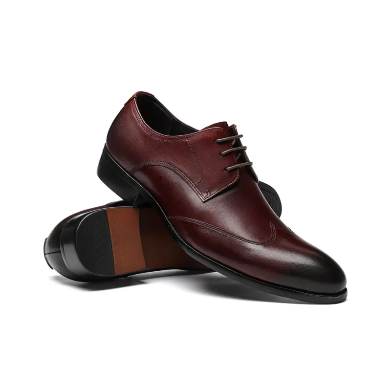 ASTON M.JAZZ Dress Shoes Men Low Top Black/Burgundy-10