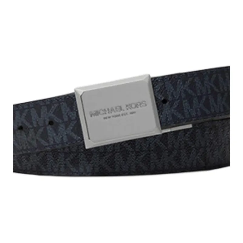 MICHAEL KORS Pattern Design Smooth Buckle Artificial Leather Leather Belts Men's Two-Tone Width 3.5CM-1