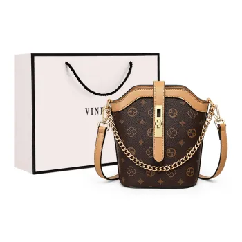 VINEY Synthetic Leather Shoulder Bag Crossbody Bag Regular Women's Coffee
