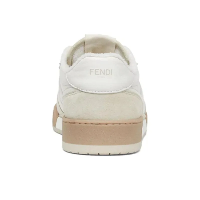 FENDI Match Low Top Suede 'White'-4