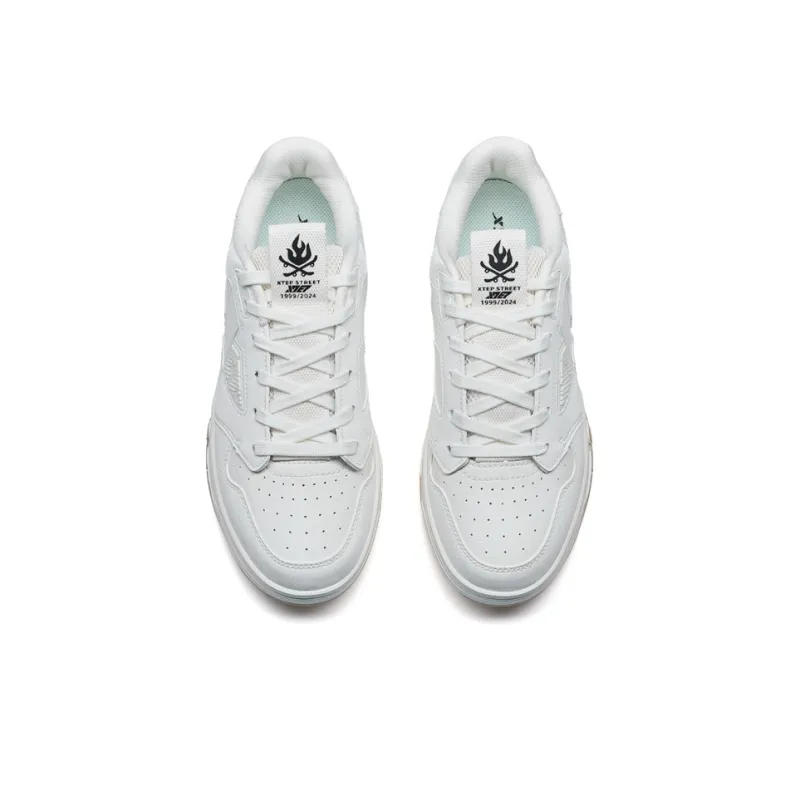 XTEP Thunder Dance STEP 1 Lightweight Low Top Skateboard Shoes Women's Sail White-4