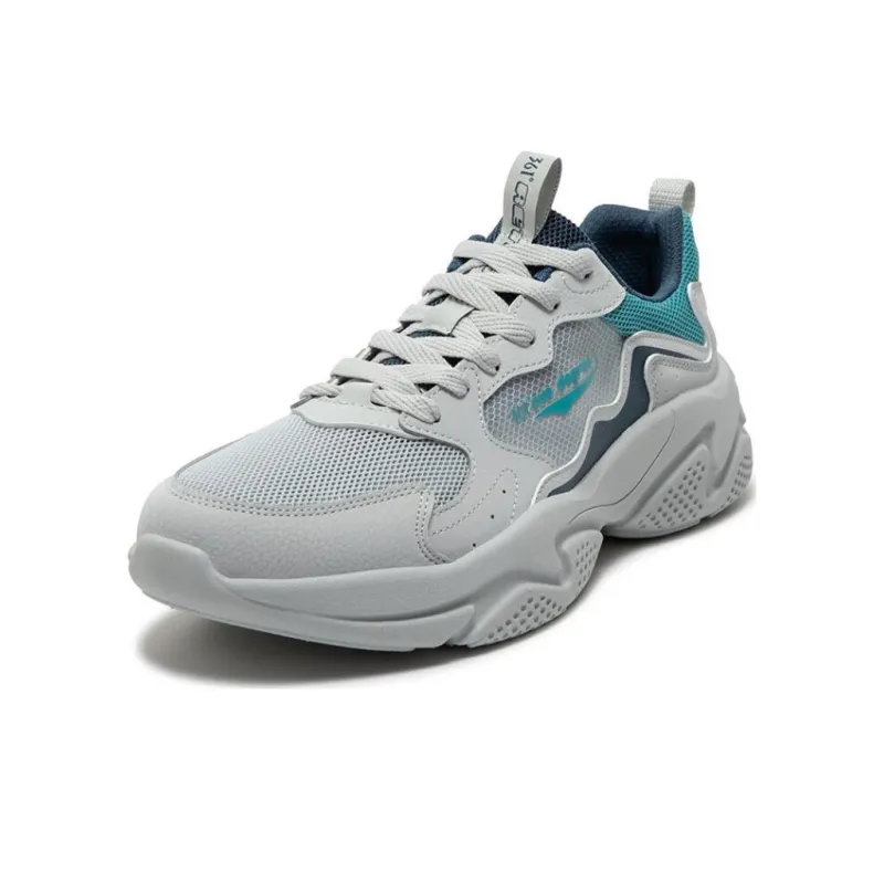 361° Abrasion Resistant Low Top Casual Shoes Men's Gray Green-1