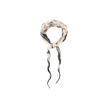 ZARA Viscose Silk Scarves Women's Beige