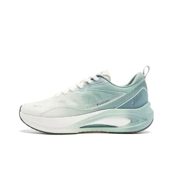 QIAODAN Phantom CITY Cushioning Rebound Support Slip-Resistant Low-Top Q-KUNGFU TURBO Running Shoes Men's Ivory Green
