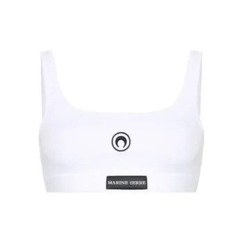 Marine Serre Moon Embroidered Sleeveless Sport Bra