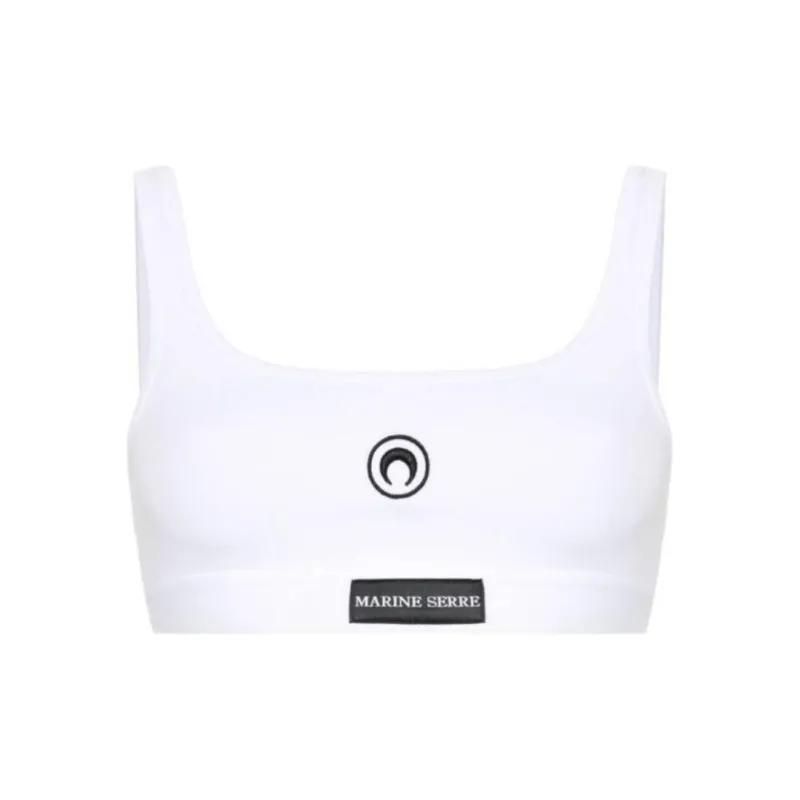 Marine Serre Moon Embroidered Sleeveless Sport Bra-0