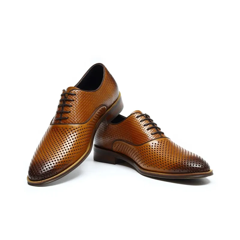 ASTON M.JAZZ Dress Shoes Men Low Top Ecru/Black/Brown-16