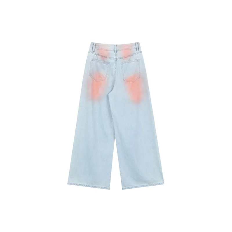 ELF SACK Jeans Women's Gradient Washed Blue-1