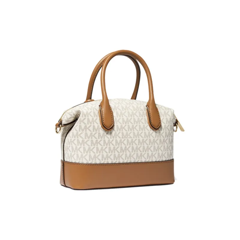 MICHAEL KORS Artificial Leather Handbag Dumpling Bag Trumpets Women's Vanilla White & Acorn Brown-1