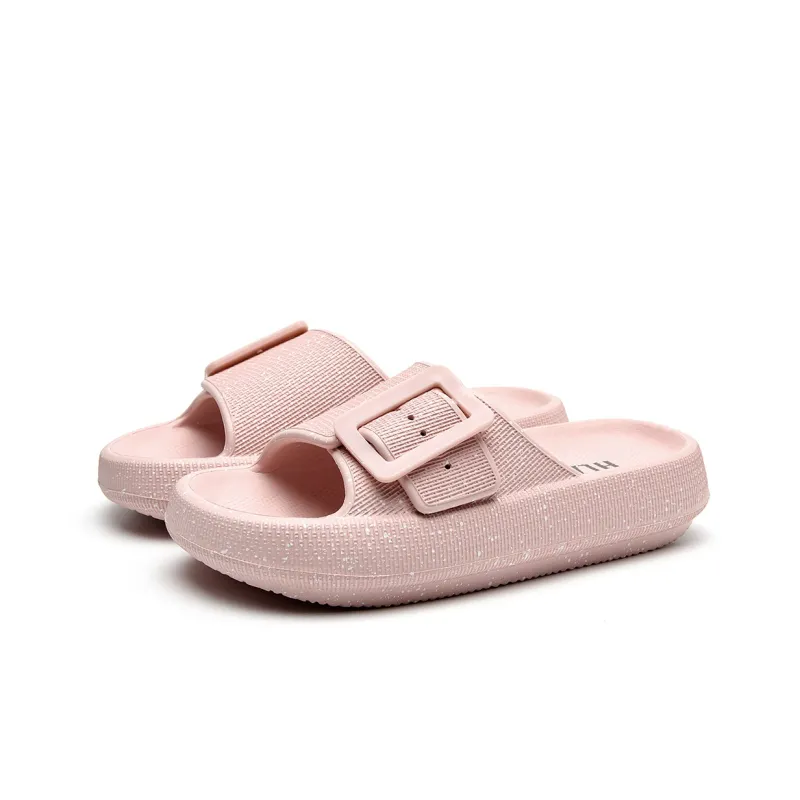 HLA Slide Slippers Women's Green/Sand/Pink-15
