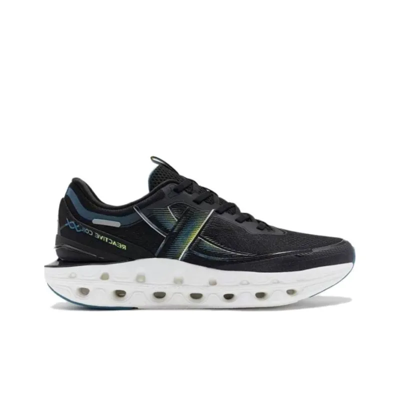 XTEP Durable Breathable Low-Top Casual Running Shoes Men's Black Green-1