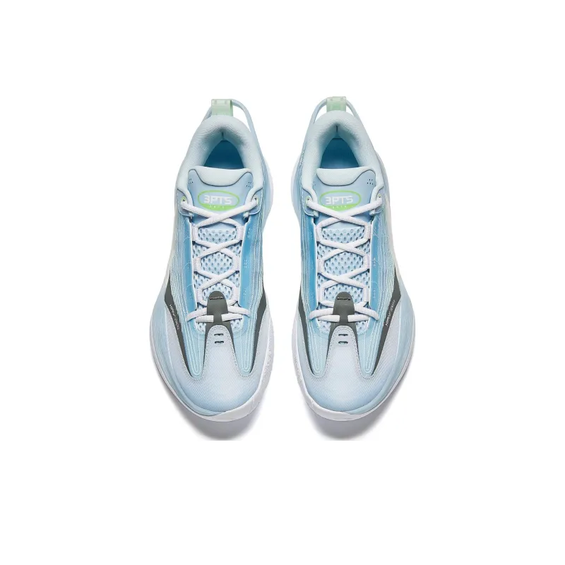 Anta Three point Rain1.0 Cushioning Anti Slip And Wear Resistant Low Top Basketball Shoes Men's Blue Gray-3