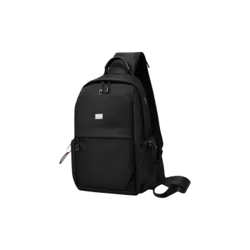 SEPTWOLVES Oxford Backpack Sling Bag Medium Size Men's Black