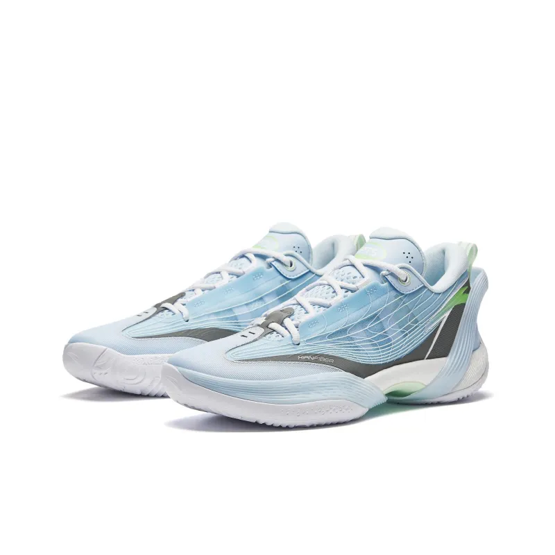 Anta Three point Rain1.0 Cushioning Anti Slip And Wear Resistant Low Top Basketball Shoes Men's Blue Gray-2