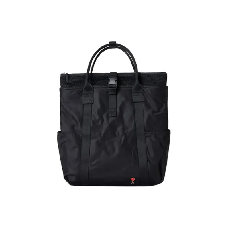 AMIPARIS Cow Leather Backpack Men's Black-1