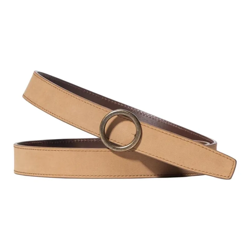 UNIQLO Solid Color Design Smooth Buckle Cow Leather Leather Belts Women's Multicolor Width 2.4CM-3