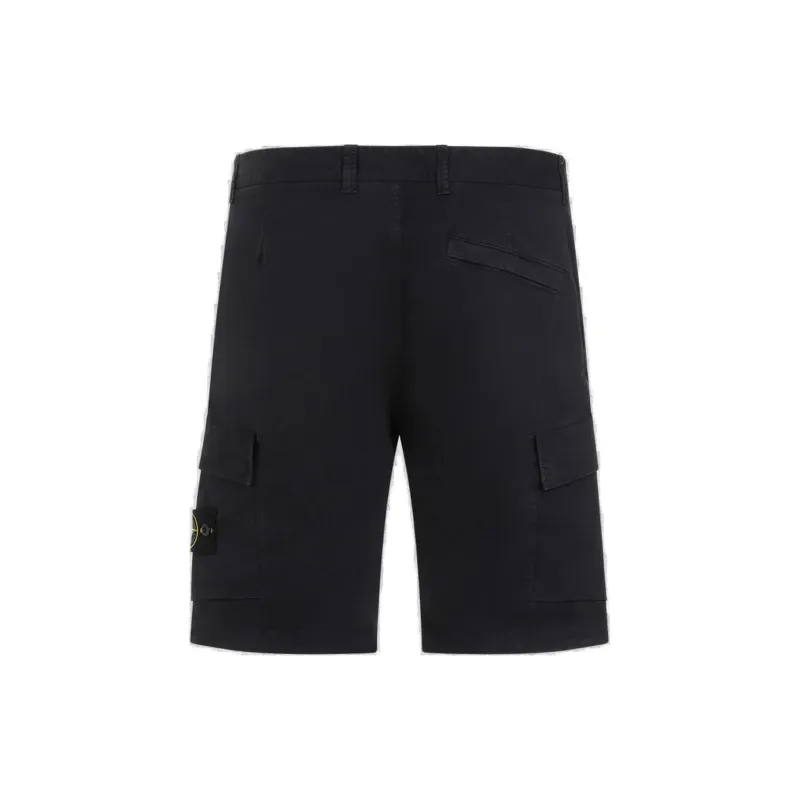 STONE ISLAND Compass Badge Knee Length Cargo Shorts-1