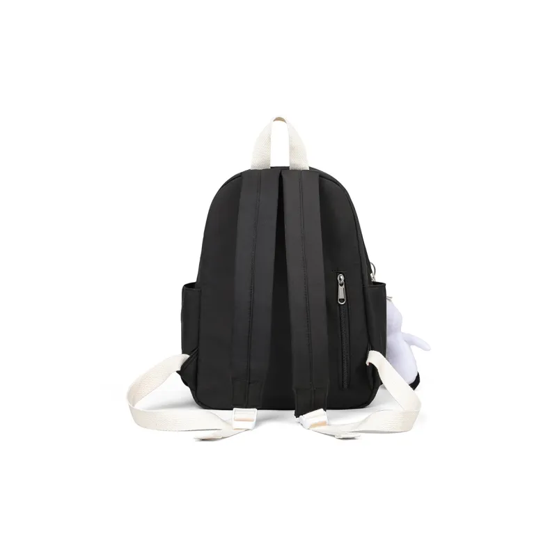 Kevin Cohen Nylon Fabric Backpack Regular Unisex White/Black-9
